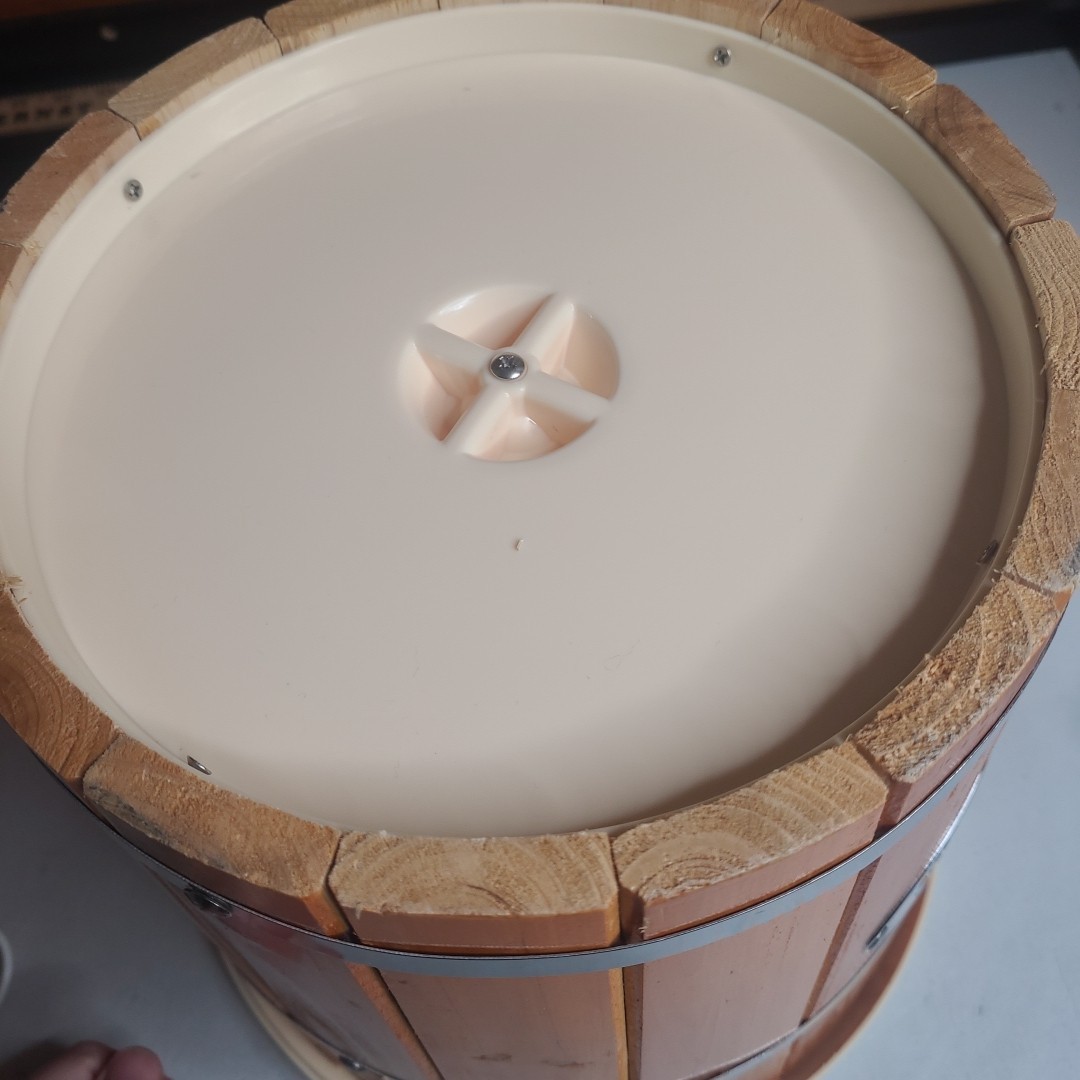 Nostalgia 4 Quart Ice Cream Maker Replacement Bucket Parts Wood Plastic Lined