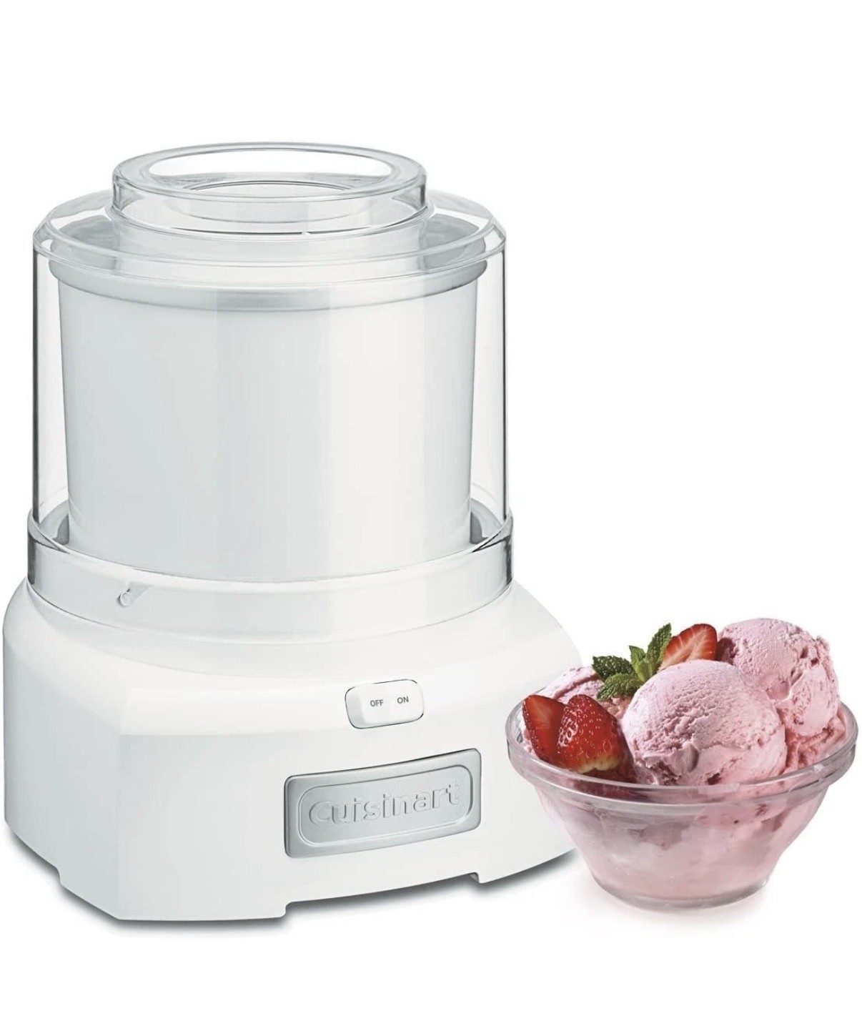 Cuisinart ICE-21P1 1.5 qt Electric Ice Cream Maker Freezer Bowl White Base