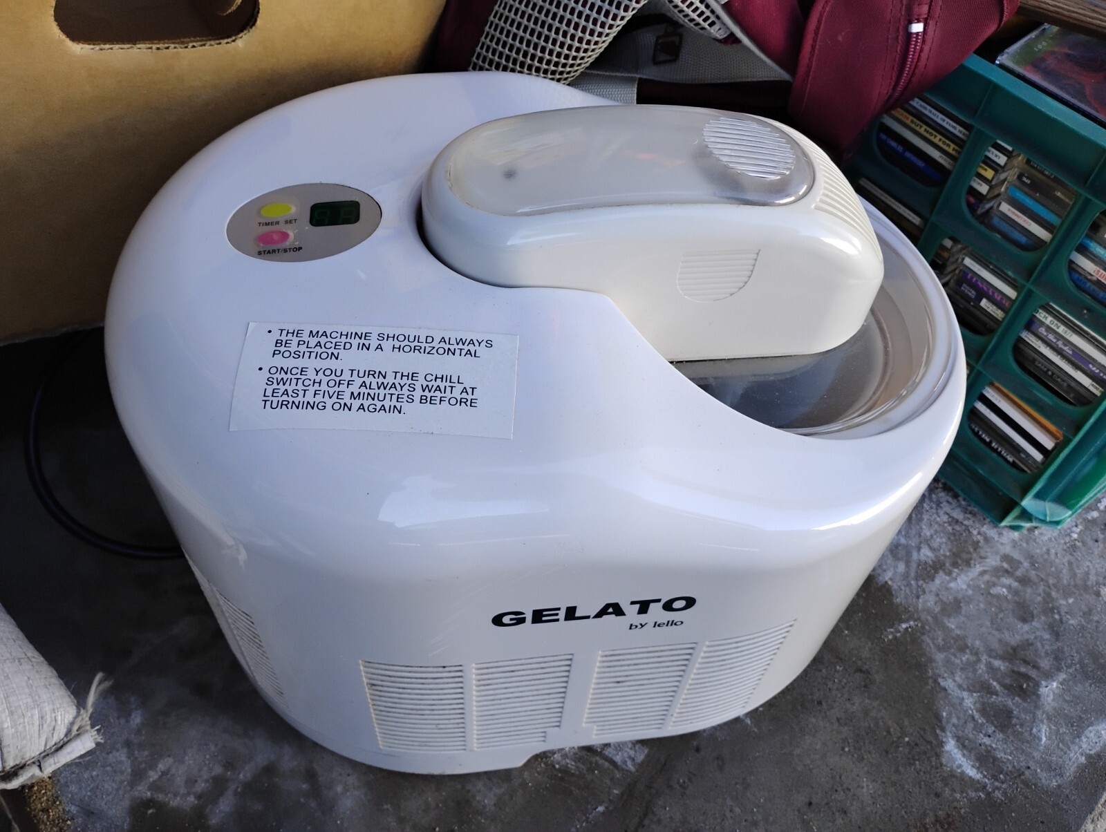 Gelato By Lello Ice Cream Machine One Quart Frozen Dessert Maker