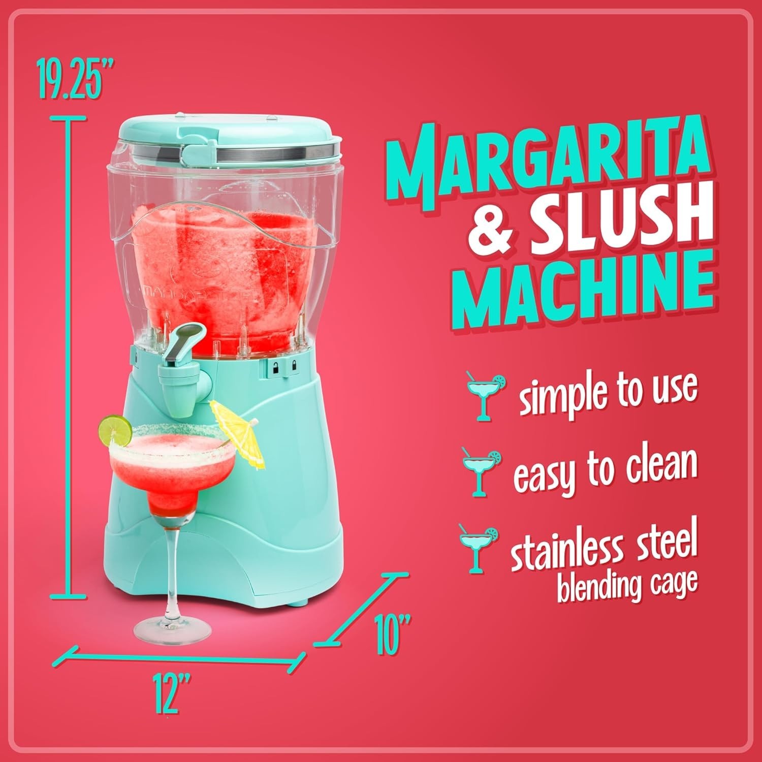 Frozen Drink Maker and Margarita Machine for Home – 128-Ounce Slushy Maker wi…