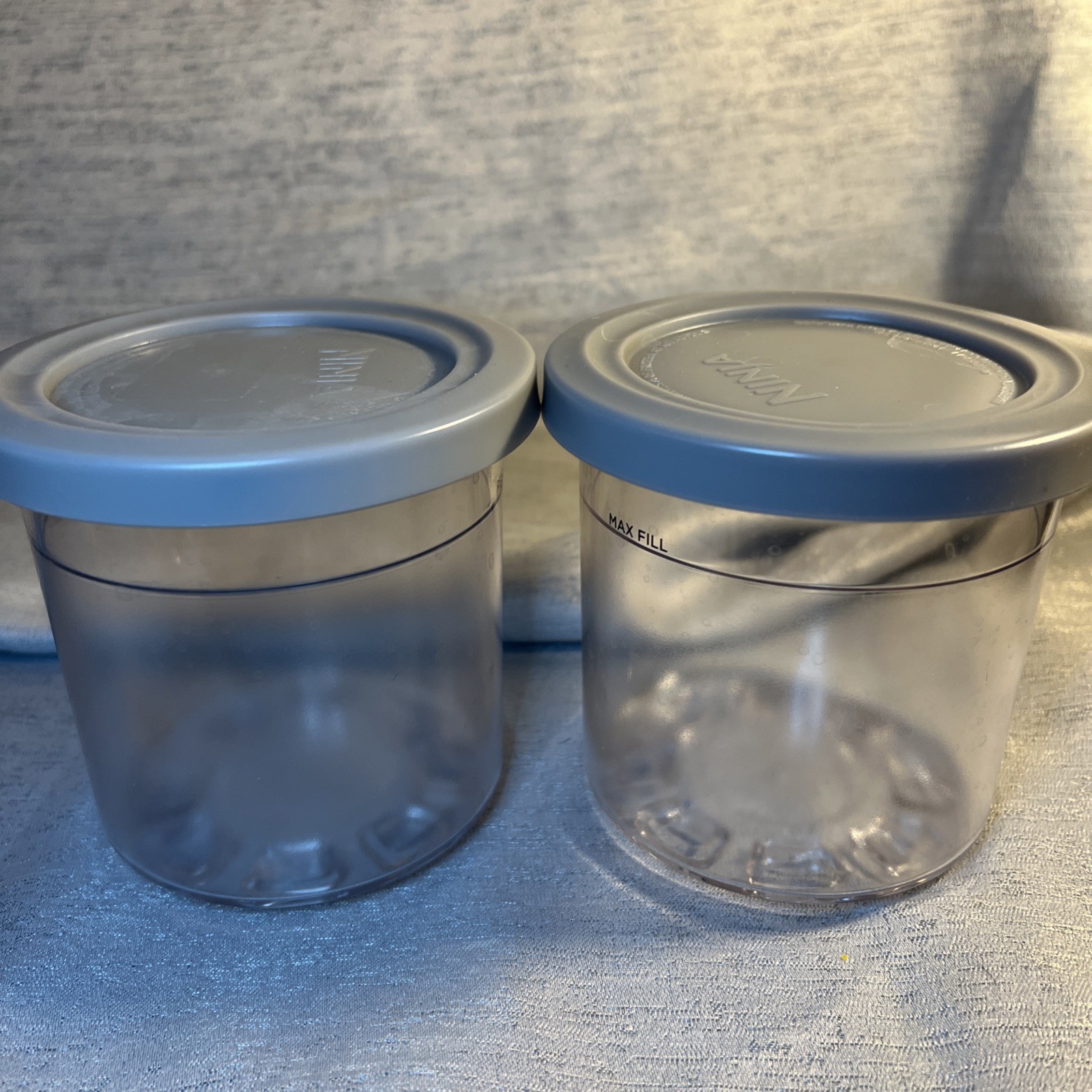 Ninja Creami Pints & Lids 2 Pack Compatible With Ninja Cream gray