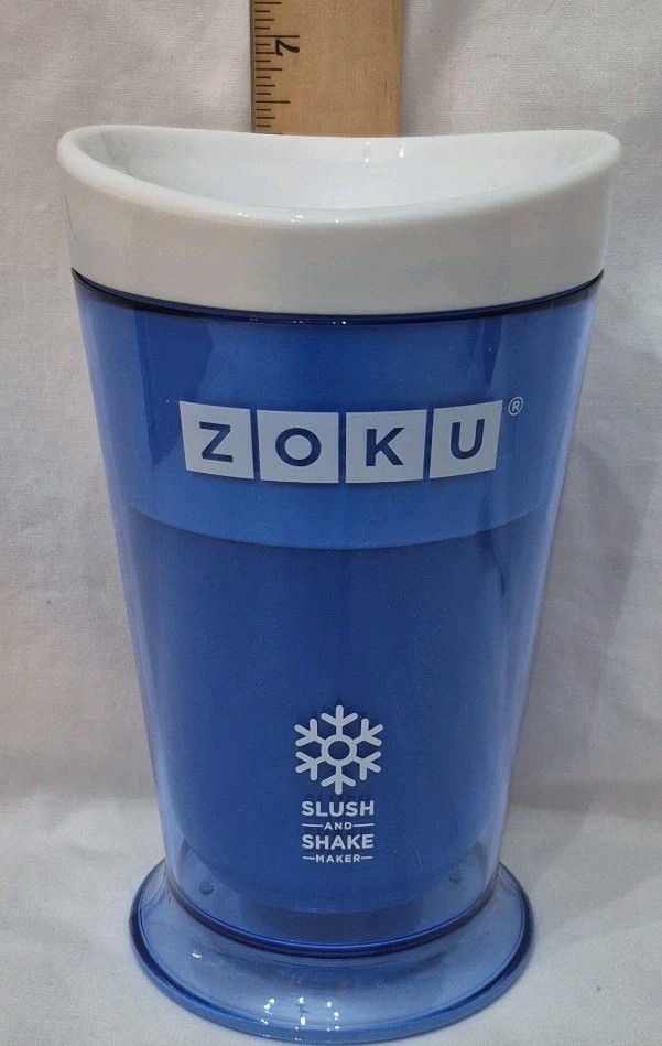 ZOKU Slush And Shake Maker Compact Make And Serve Cup W/Freezer Core Blue (New)