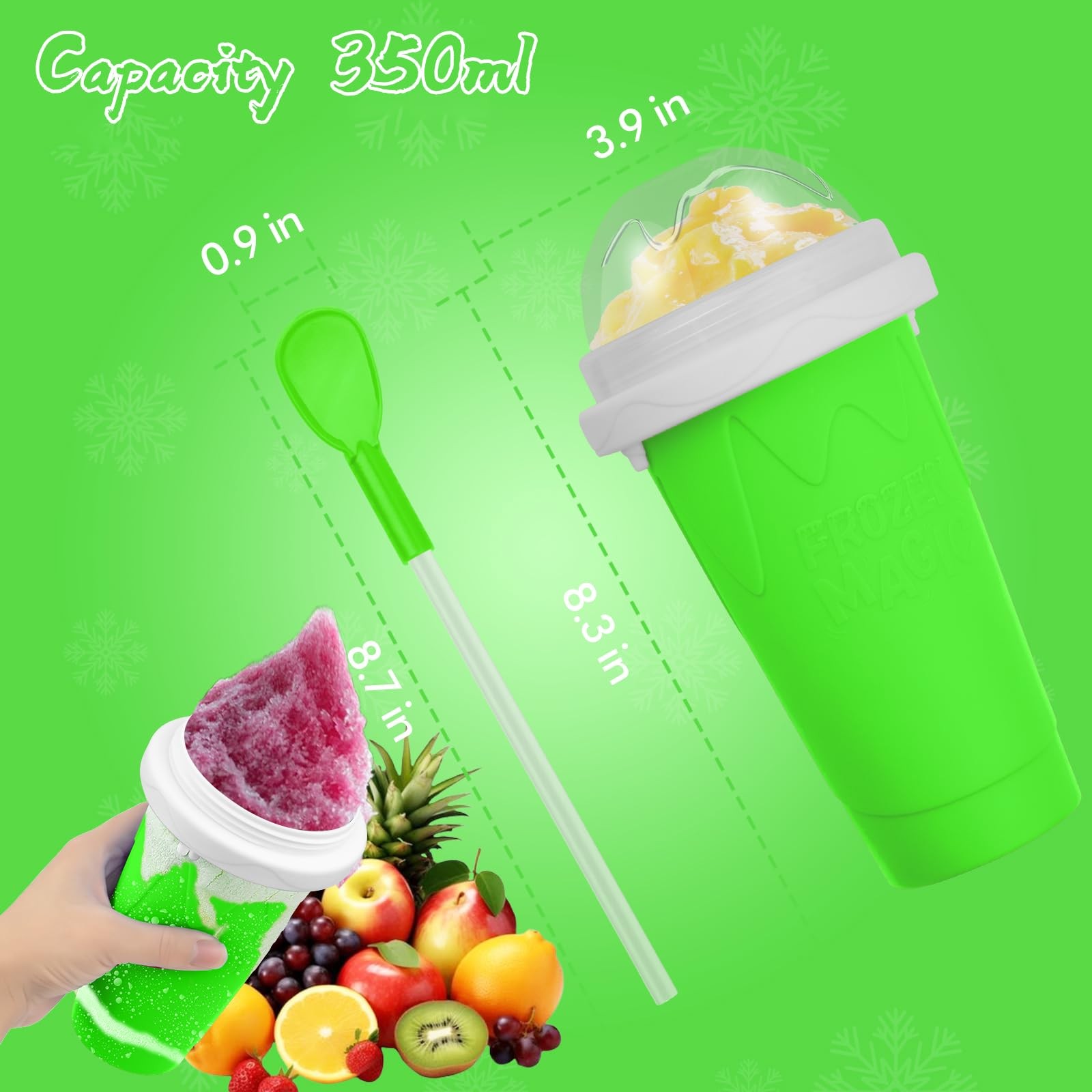 Slushie Maker Cup,DIY Magic Slushy Maker Squeeze Cups,Portable Smoothie Squee…