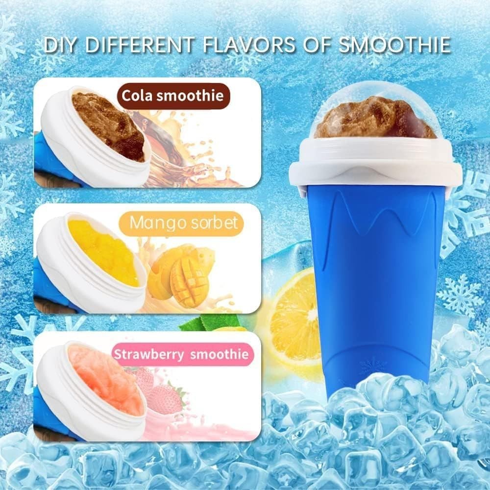 Double Layer Silicone Slushy Maker Cups – Perfect 2 Pack for Quick Frozen Treats