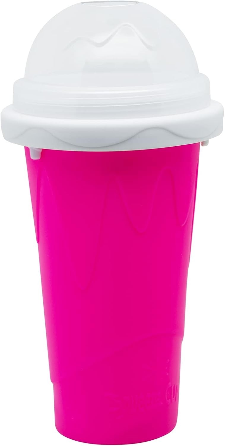 Magic Slushy Maker Cup Frozen Quick Freeze Squeeze Smoothie Cooling Cup PINK