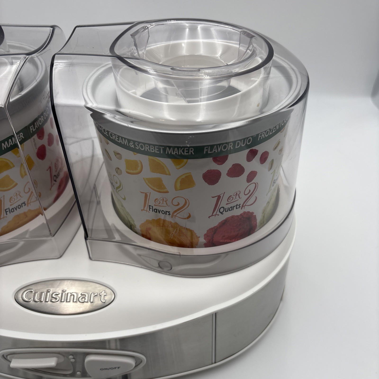 Cuisinart Flavor Duo Frozen Yogurt Ice Cream Sorbet Maker ICE-40 – works