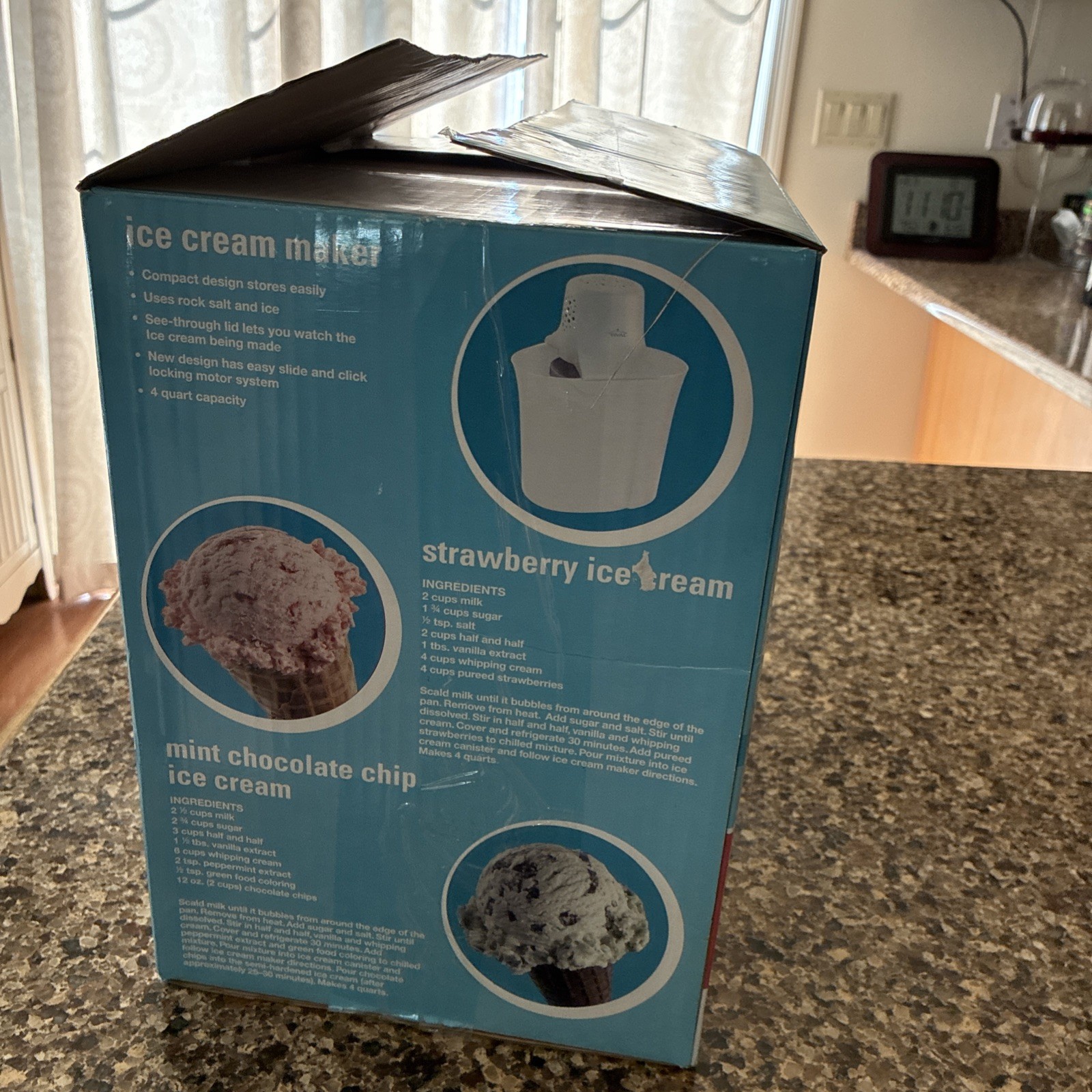 Rival 4-Quart Electric Ice Cream Maker White FRRVCB40 NEW SHIPS FAST