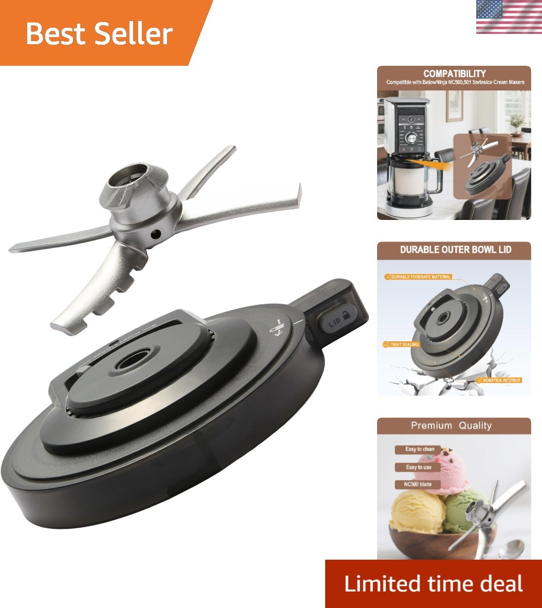 Durable Ice Cream Maker Lid & Paddle Compatible with NC500/501 – Smooth Blending