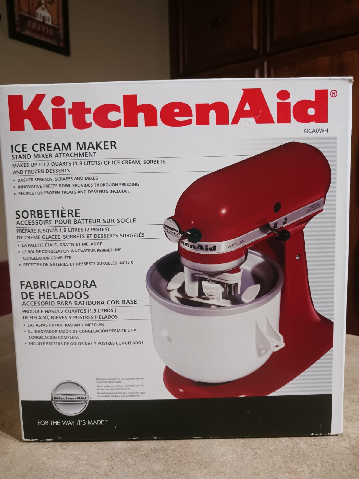KitchenAid Ice Cream Maker Stand Mixer Attachment Accessory (mixer NOT INCLUDED)