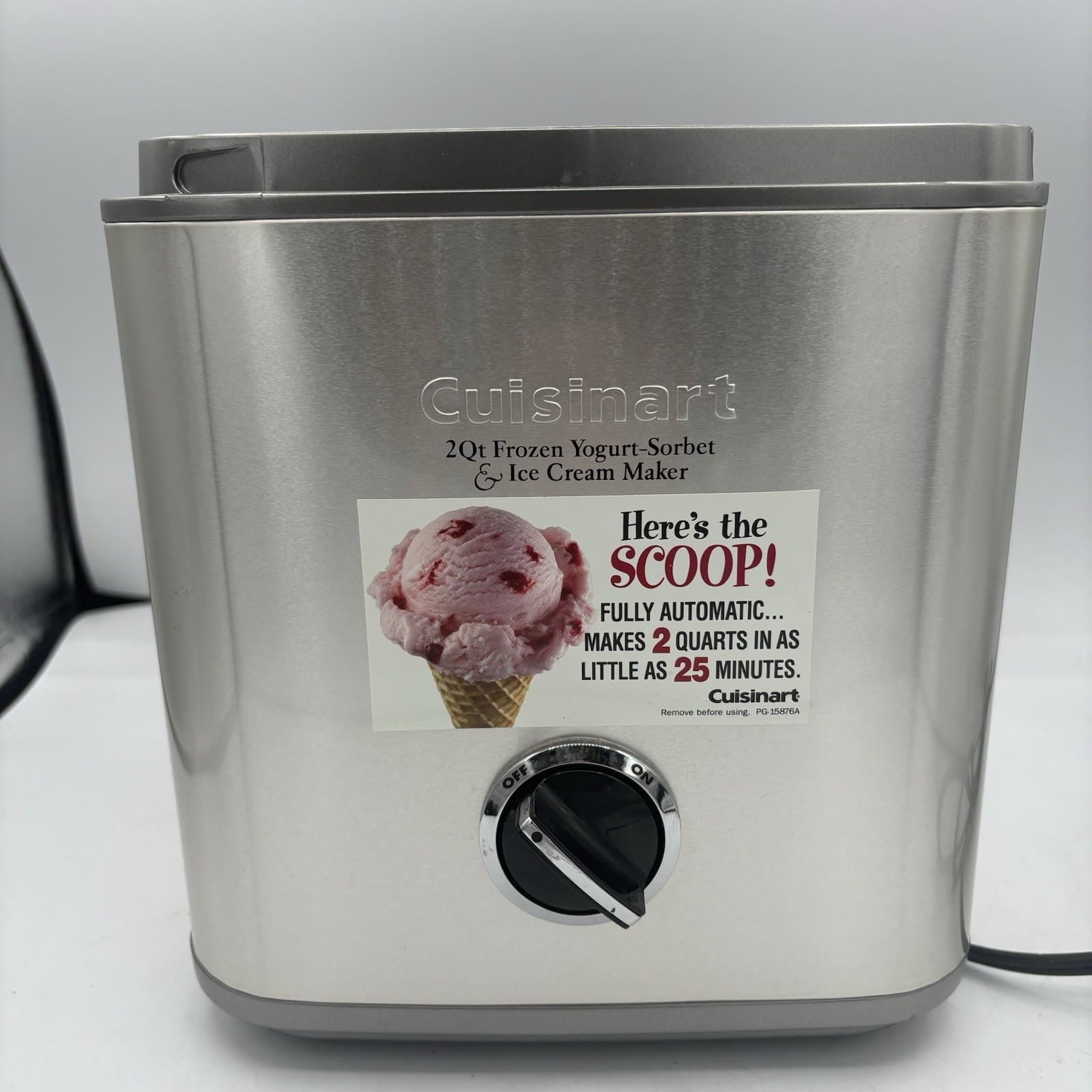 Cuisinart 2 Quart Frozen Yogurt Sorbet Ice Cream Maker ICE-30BC Motor Base Only