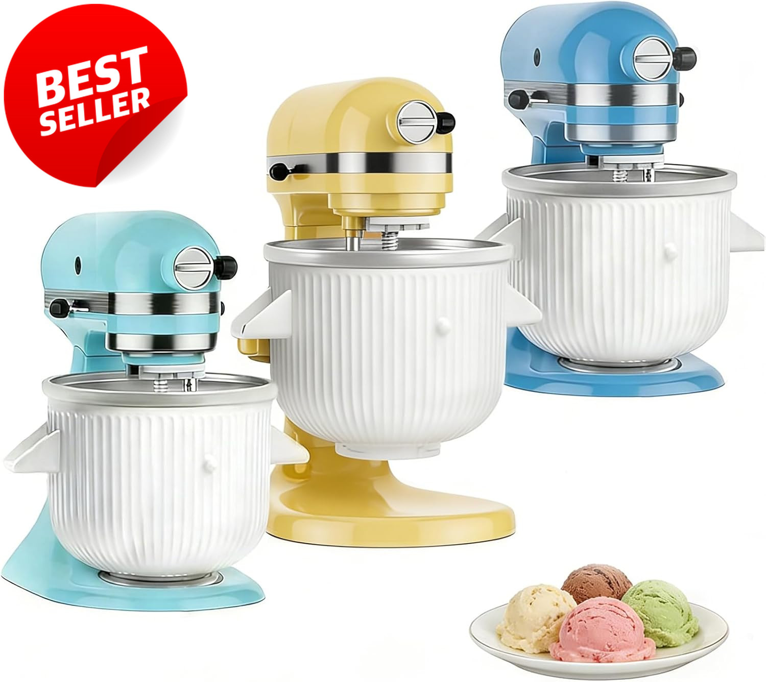 Ice Cream Maker Attachment 2 Quart for KitchenAid 4.5 5 6QT Mixers – US