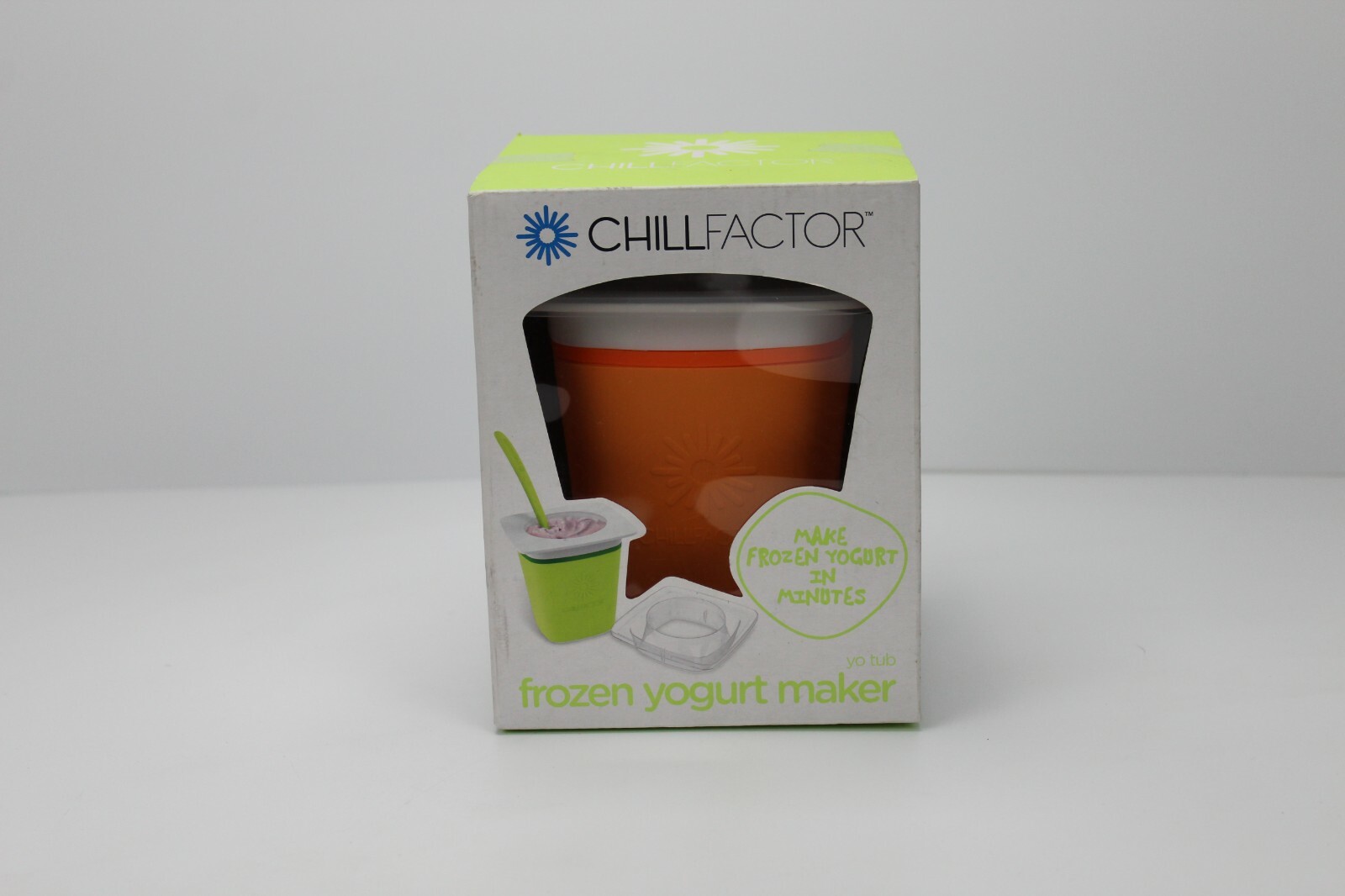 Chill Factor Frozen Yogurt Maker Soft Serve Green Freeze Squeeze New Sealed
