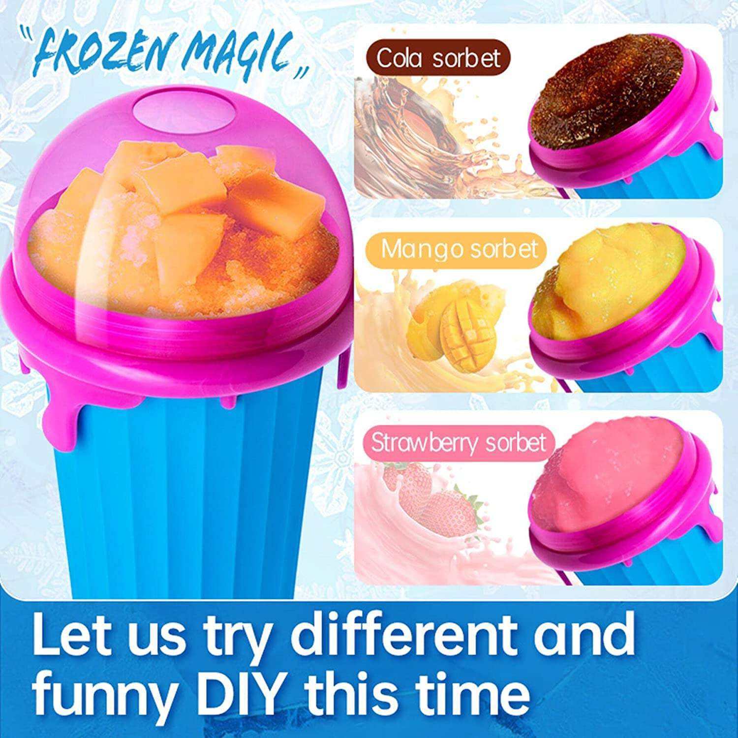XL Deluxe Slushie Maker Cup – Fast Frozen Drinks + Surprise Gift & Cleaning Kit
