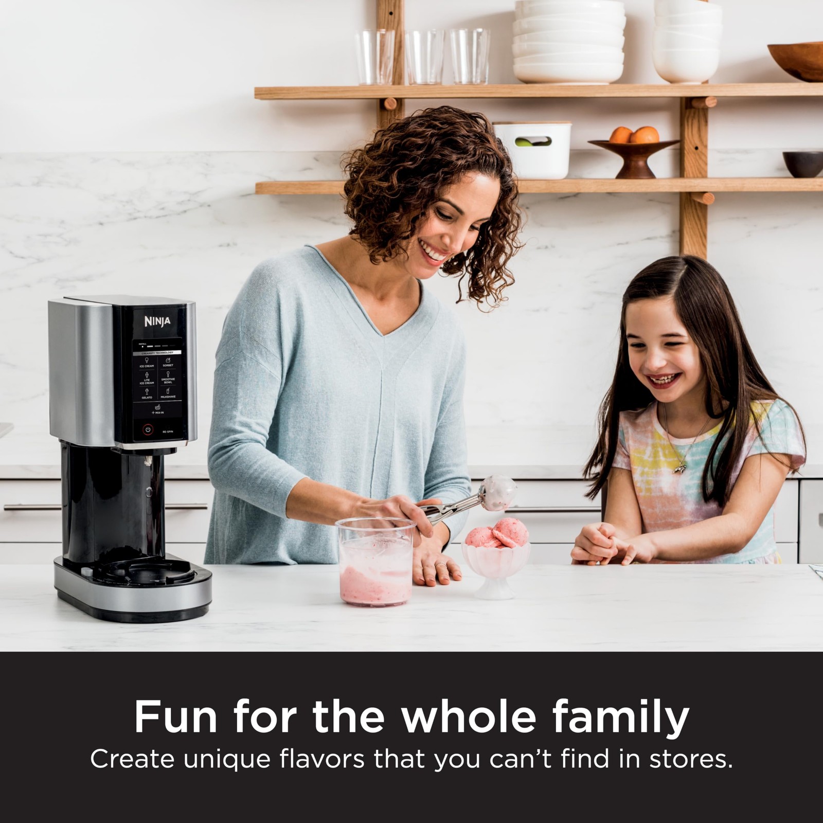Ninja CREAMi NC301 Ice Cream Maker with 7 Programs & 2 Pint Containers