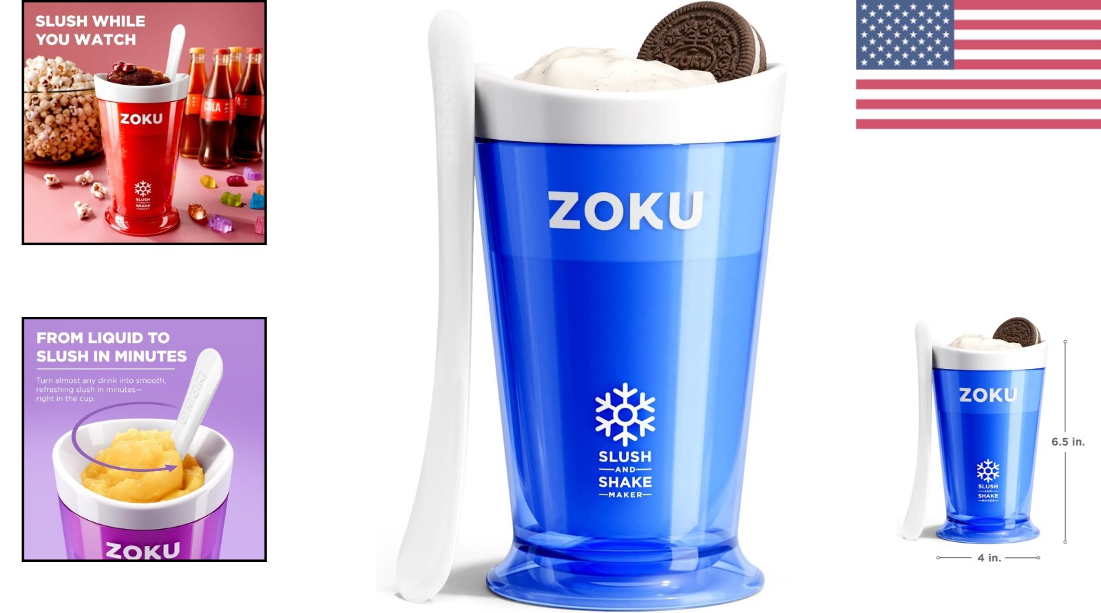 Family Fun Slush & Shake Maker – Portable 8oz Cup for Delicious Frozen Drinks