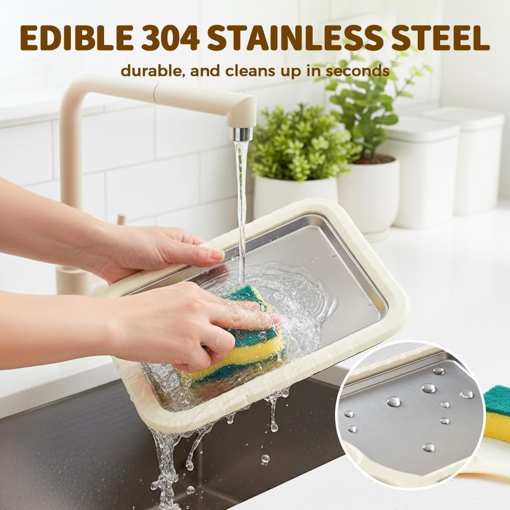 Rolled Ice Cream Maker Tray W/ Lid & 2 Scrapers 304 Stainless Steel Ice Cream