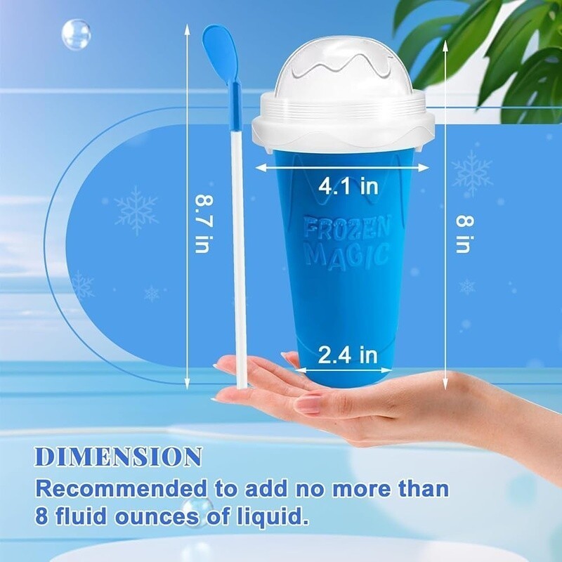 Slushie Maker Cup Set 2 Pack DIY Frozen Squeeze Cups Juice Yogurt Milk New