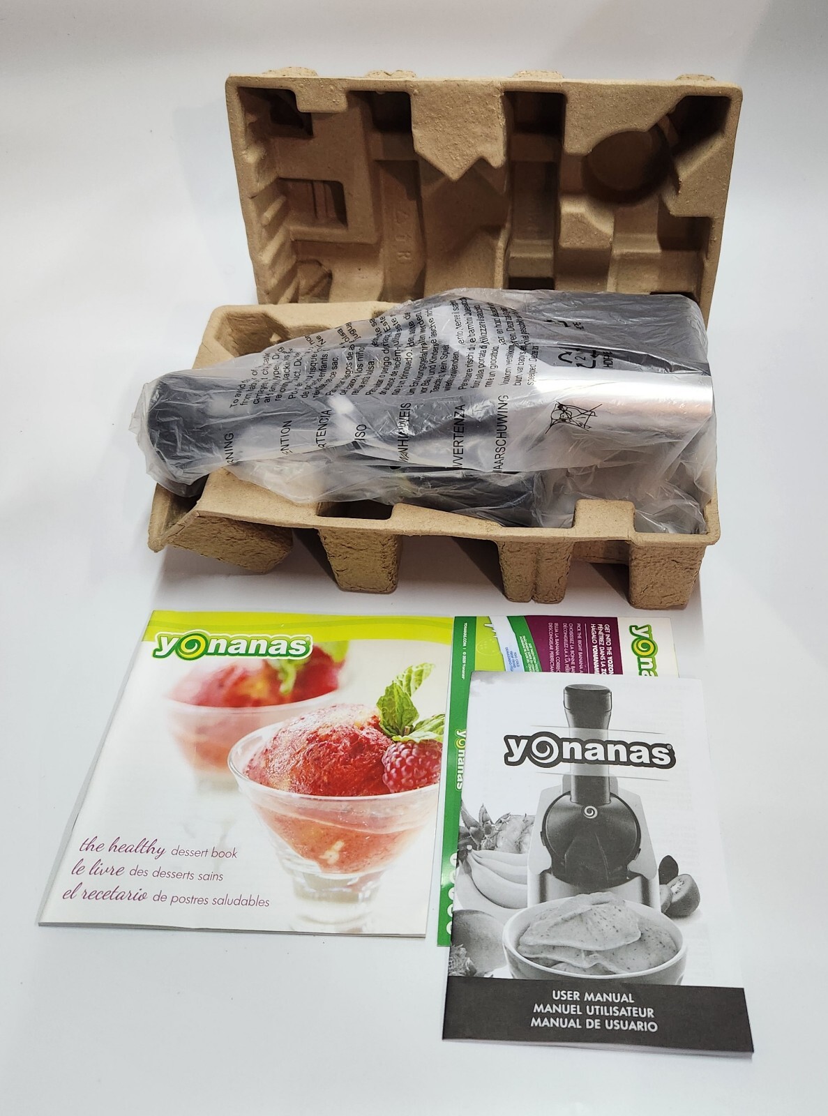 Yonanas Deluxe Banana Ice Cream Frozen Yogurt Treat Maker Black Silver Model 901