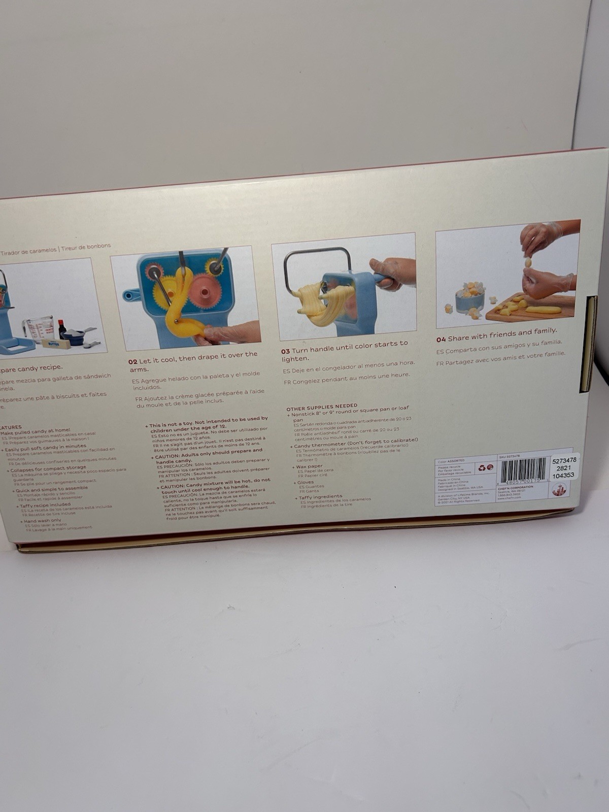 Sweet Spot Chef’n Taffy Puller Maker Candy Recipe At Home Folding Easy Storage