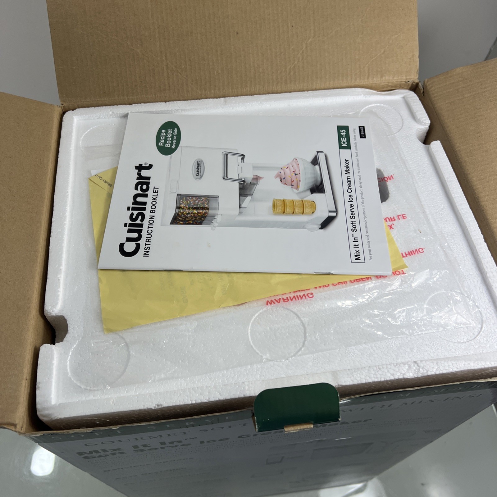Cuisinart ICE-45 Mix It In Soft Serve 1.5 Quart Ice Cream Maker White