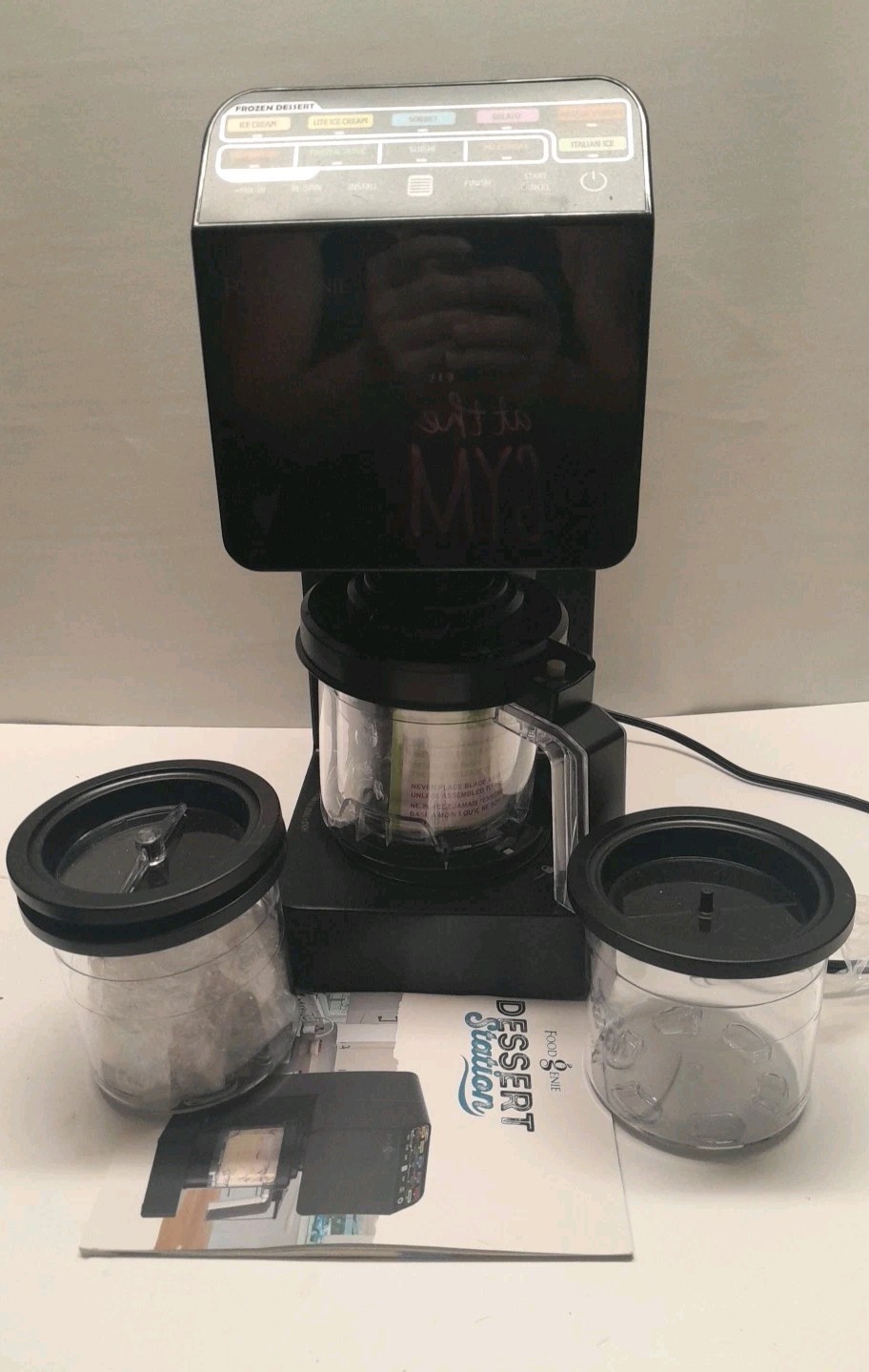 Food Genie: Dessert Station, Black 11-In-1 Ice Cream & Frozen Treat Maker New!