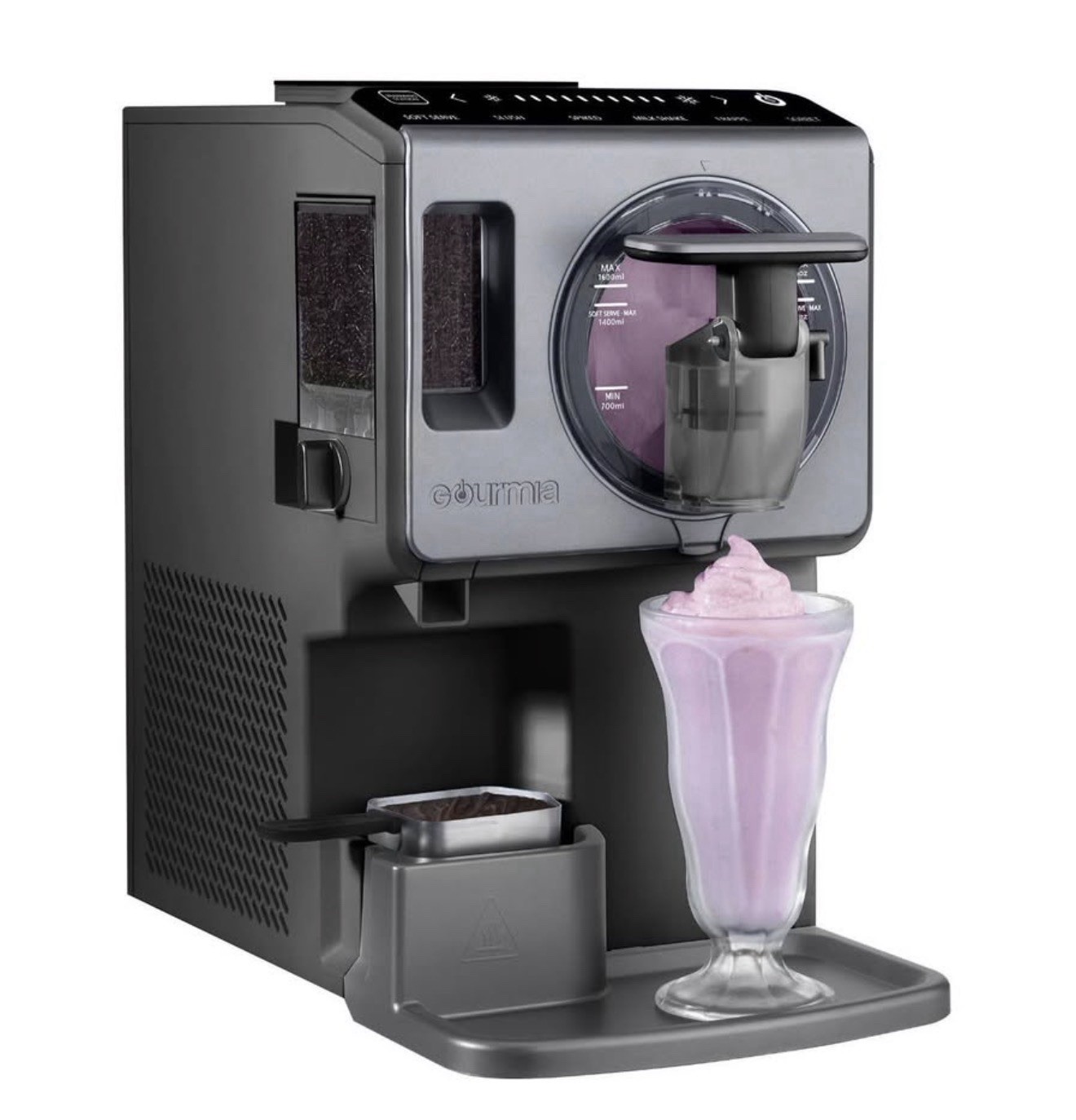 Gourmia Automatic Soft Serve Ice Cream & Frozen Drink Maker 2 Quart Silver New
