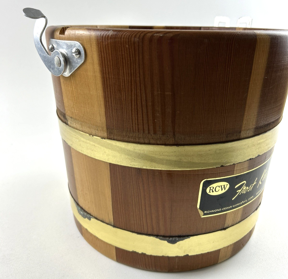 Vintage BUCKET ONLY RCW Ice Cream Freezer Maker 5 Qt cedar -Richmond Cedar Works