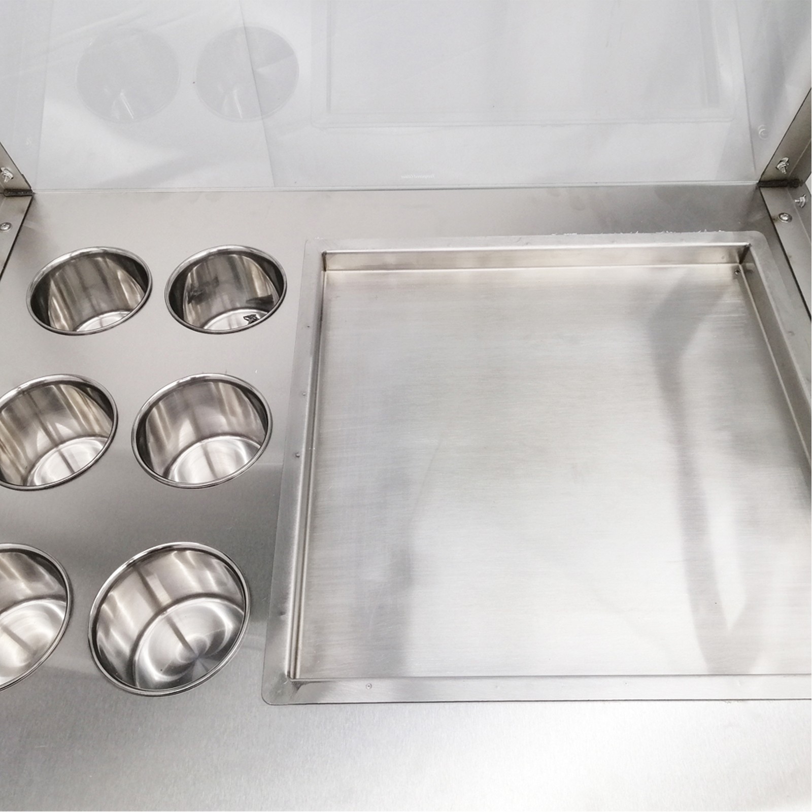 110V Fried Ice Cream Machine Frozen Yogurt Roll Maker Rolled Ice Cream Maker