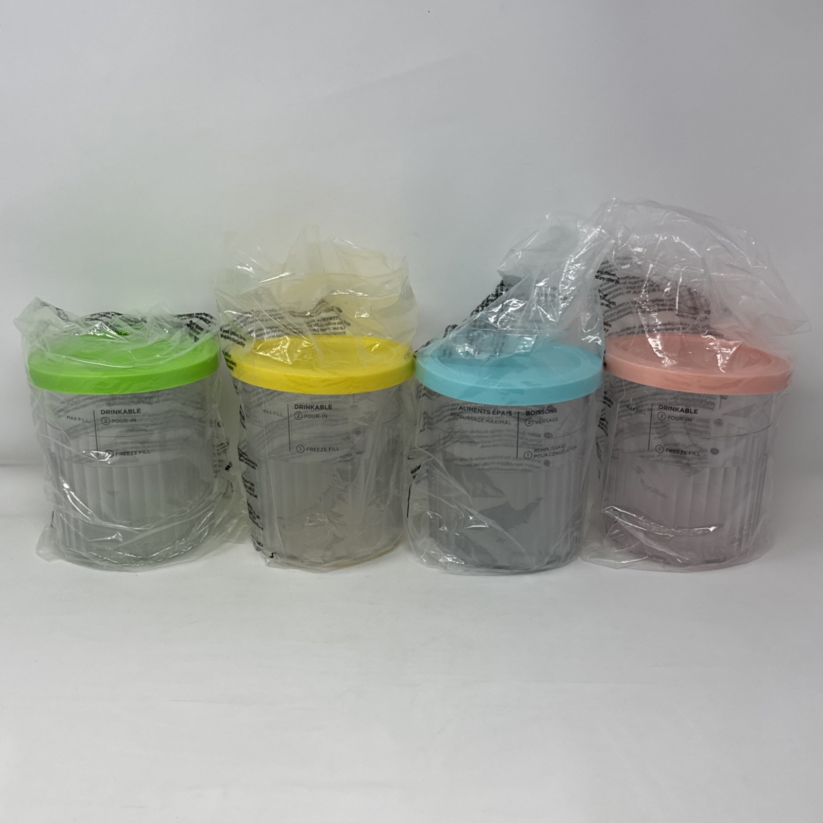 Lot Of 4 Ninja Creami Pints With Storage Lids