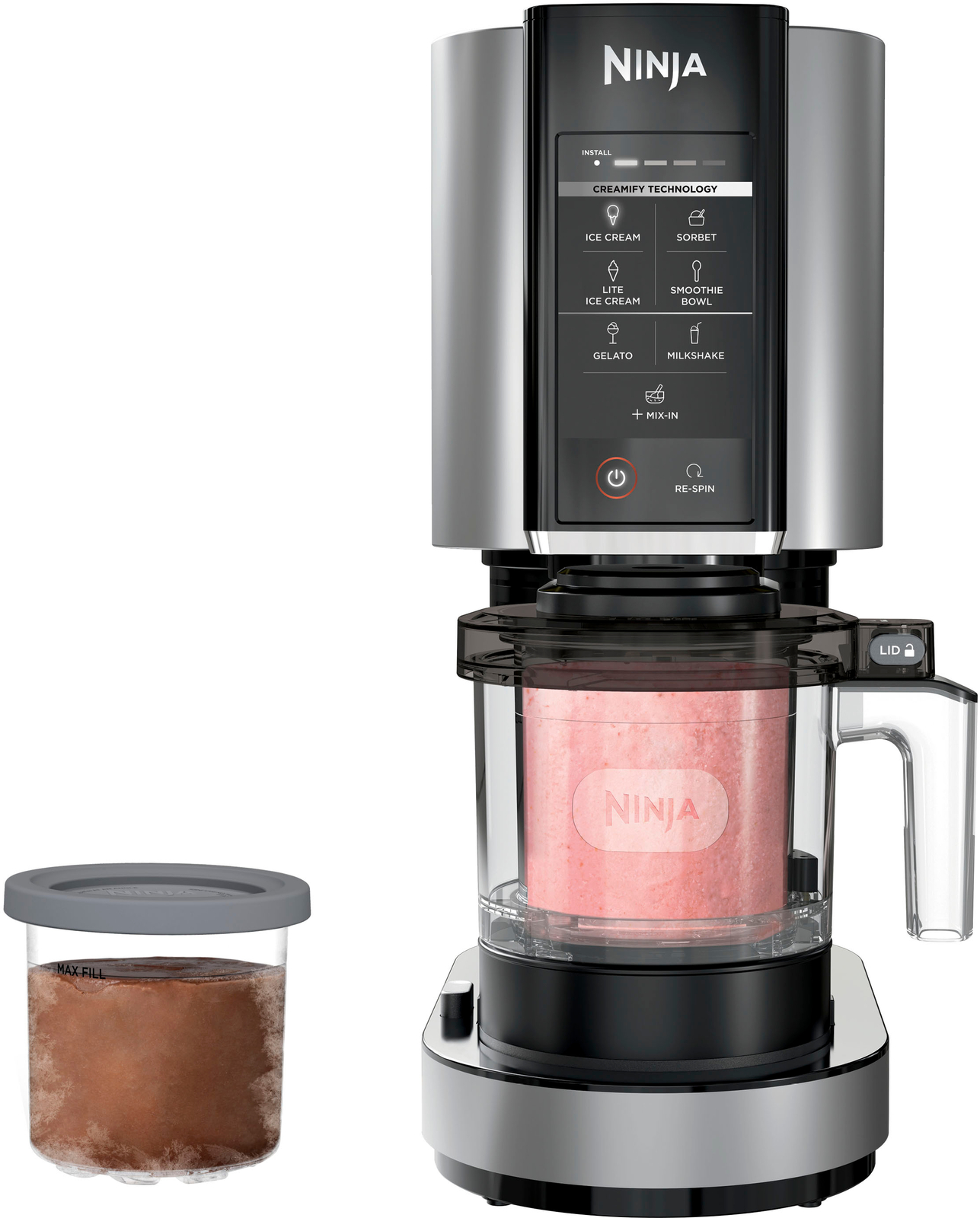 Ninja – CREAMi, Ice Cream Maker, 7 One-Touch Programs – Cloud Silver