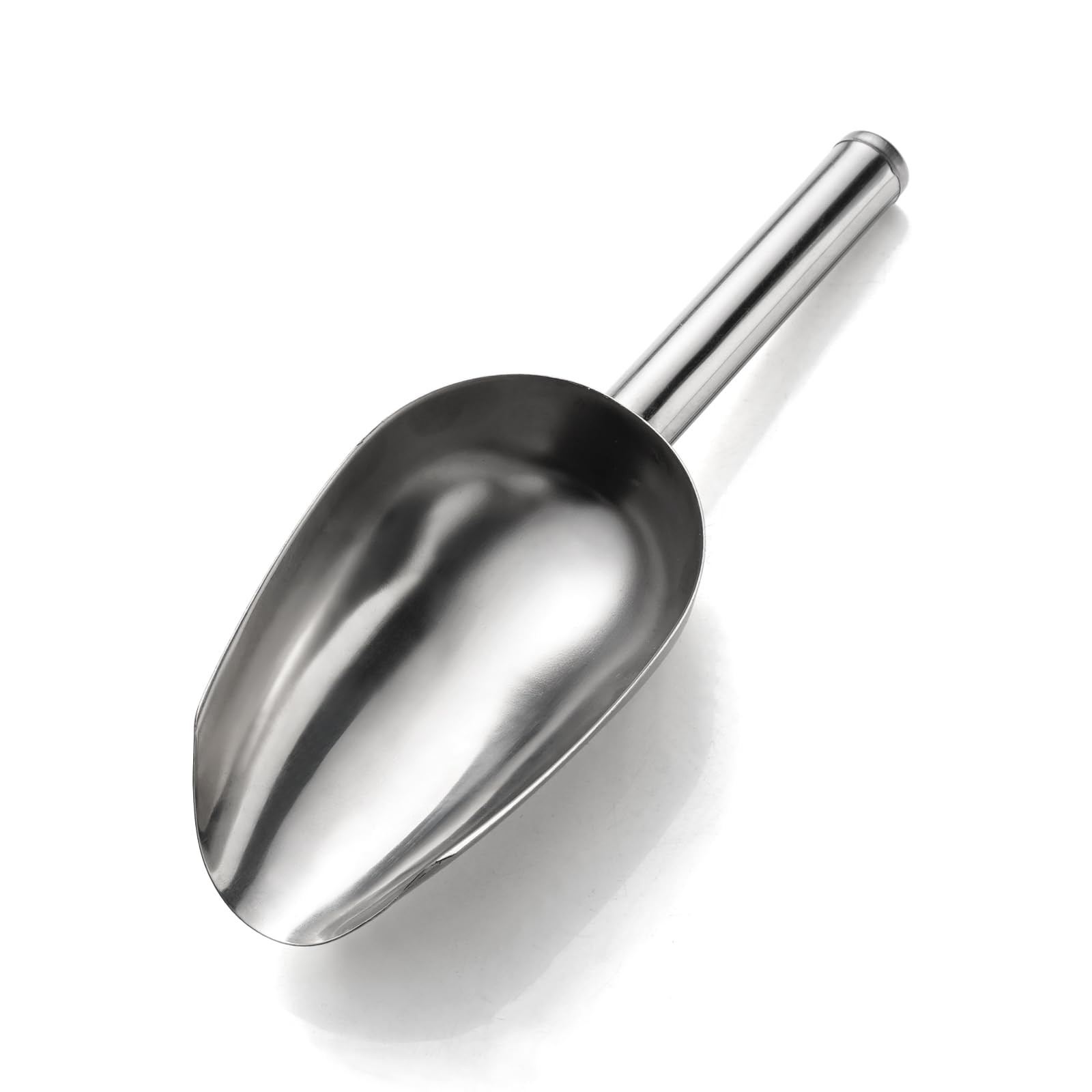 Ice Cube Scoop Cast Aluminum Shovel Scoops Kitchen PT-Ice-8in-Silver, Silver
