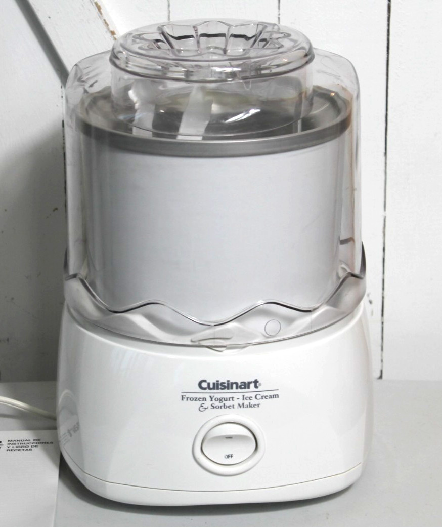 Cuisinart Ice Cream Frozen Yogurt /Sorbet Maker Model ICE-20 Series Recipe Book