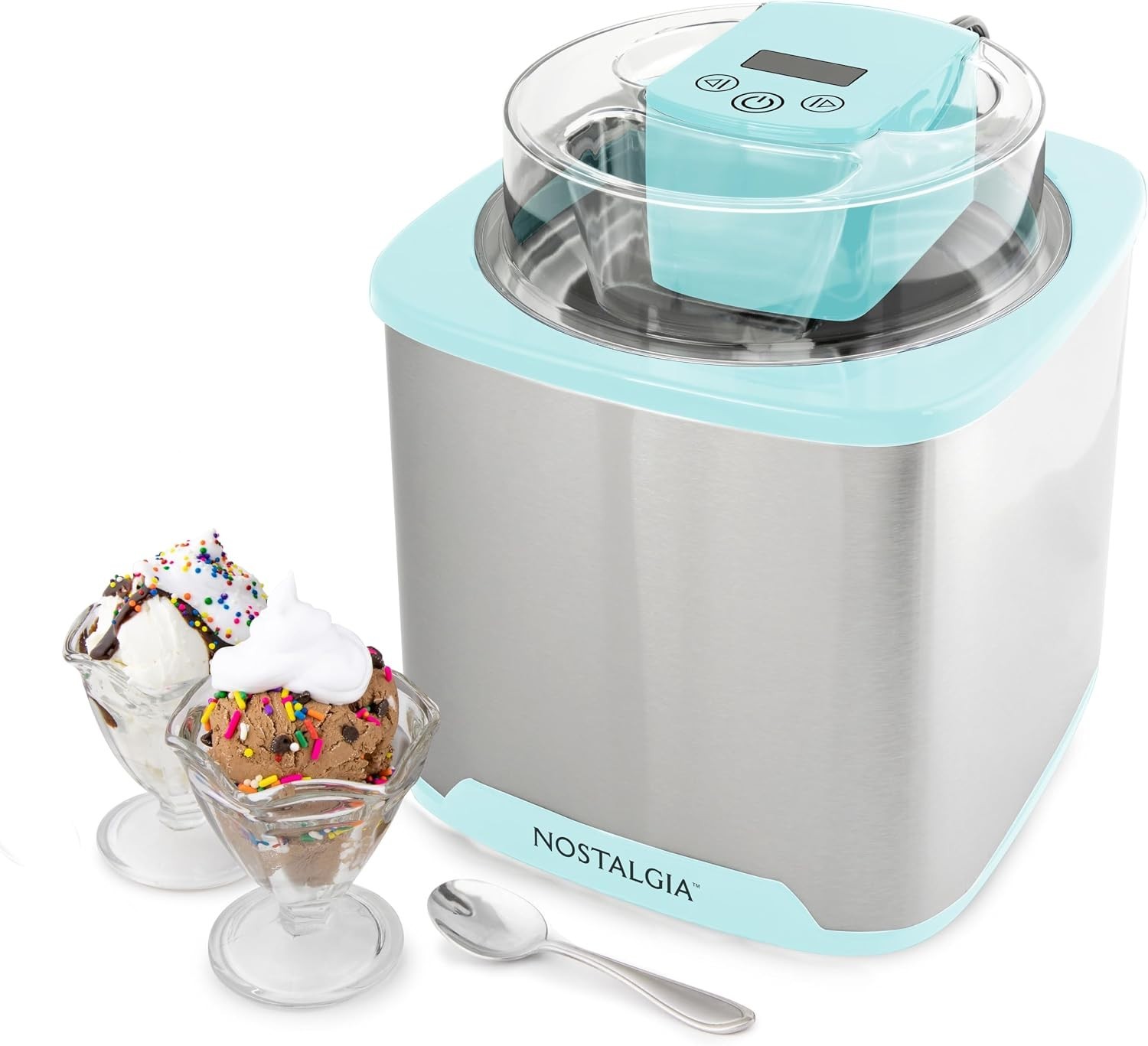 Electric Ice Cream Maker – Create Homemade Delight in 2 Qt, No Salt/Ice Needed
