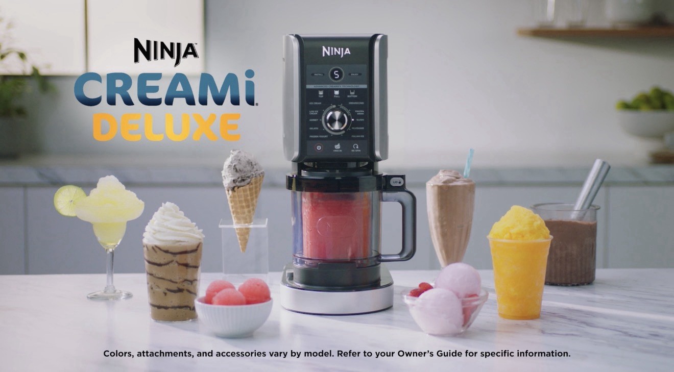 Ninja CREAMi Deluxe Electric Ice Cream Maker 24 oz 800W Gray/Black NC501