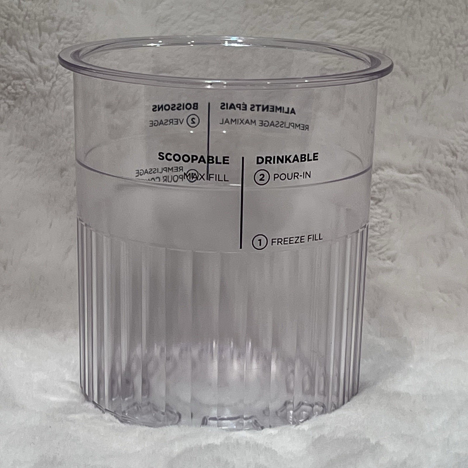 Ninja Creami Deluxe Pint Container – 24 OZ Ice Cream Replacement – No Lid – EC