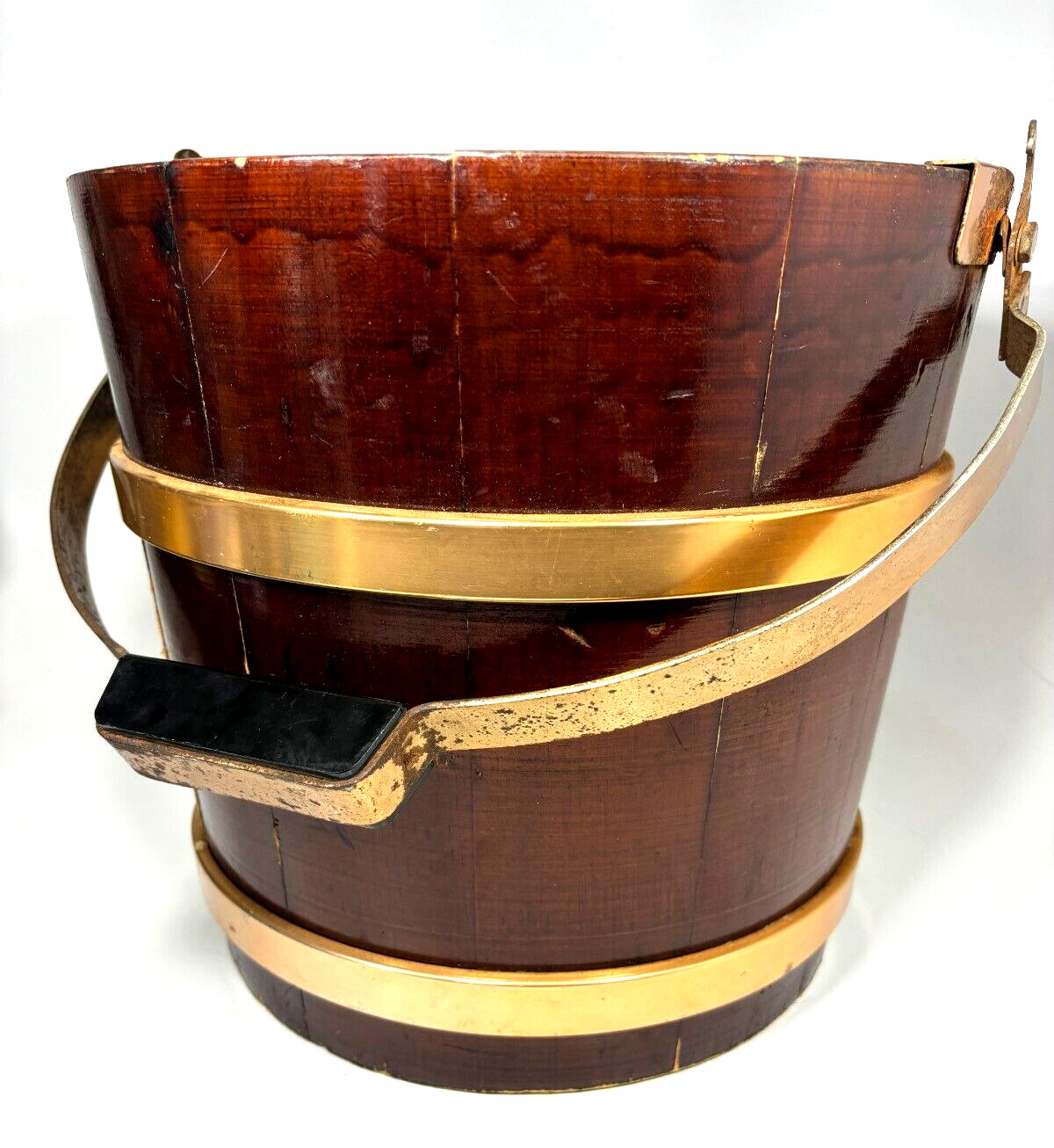 Proctor Silex Electric Ice Cream Maker Model #2267 Vintage Wood & Copper BUCKET