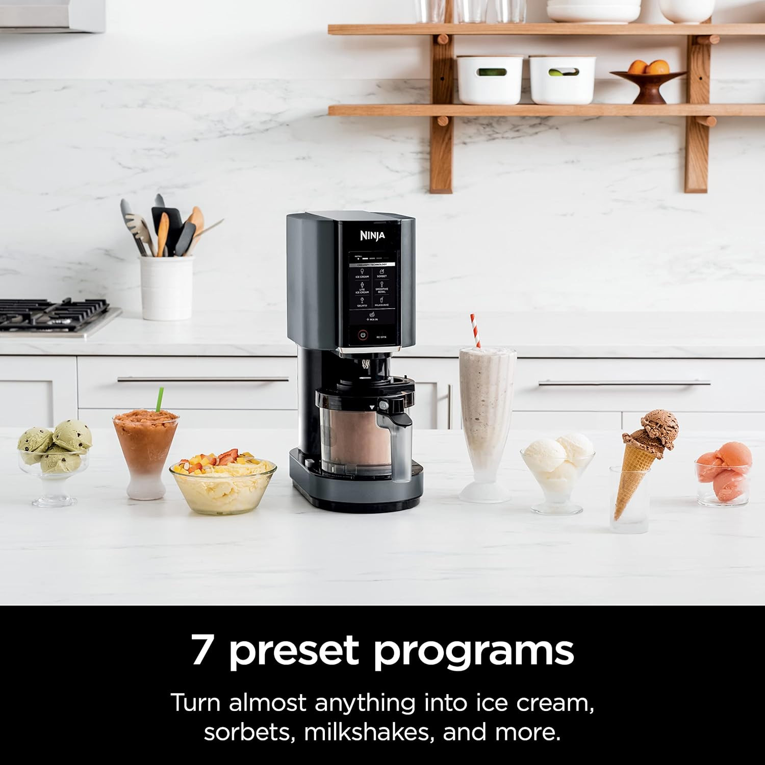 Creami, Ice Cream Maker, Ice Cream, Gelato, Sorbet,Milkshakes, Mix-Ins, Smoothie