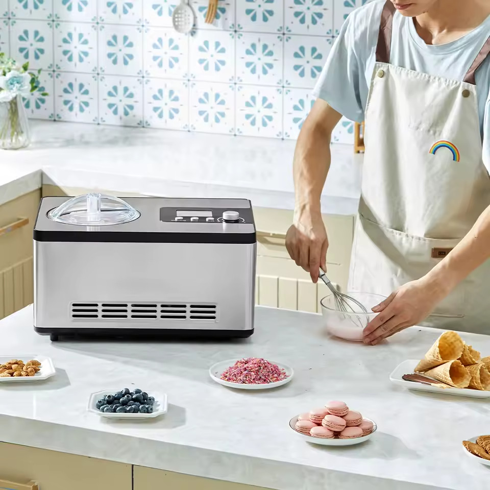 Automatic 2Qt Ice Cream Maker w Compressor Frozen Yogurt Sorbet Gelato M G2U