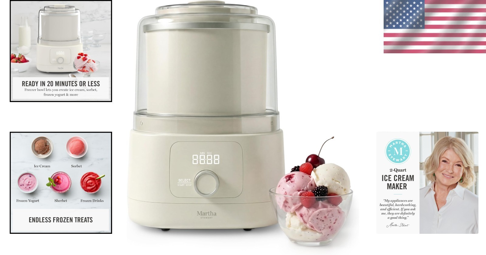 Kitchen Electric Ice Cream Machine: Easy Clean, LED Display