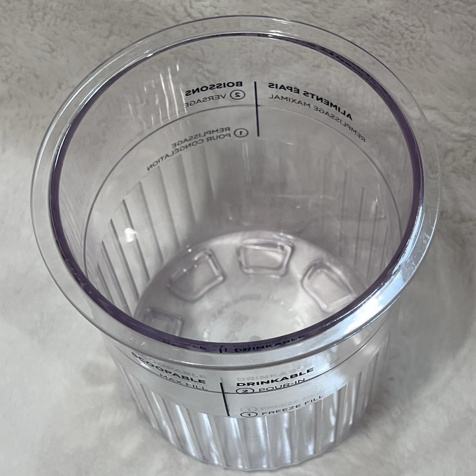 Ninja Creami Deluxe Pint Container – 24 OZ Ice Cream Replacement – No Lid – EC