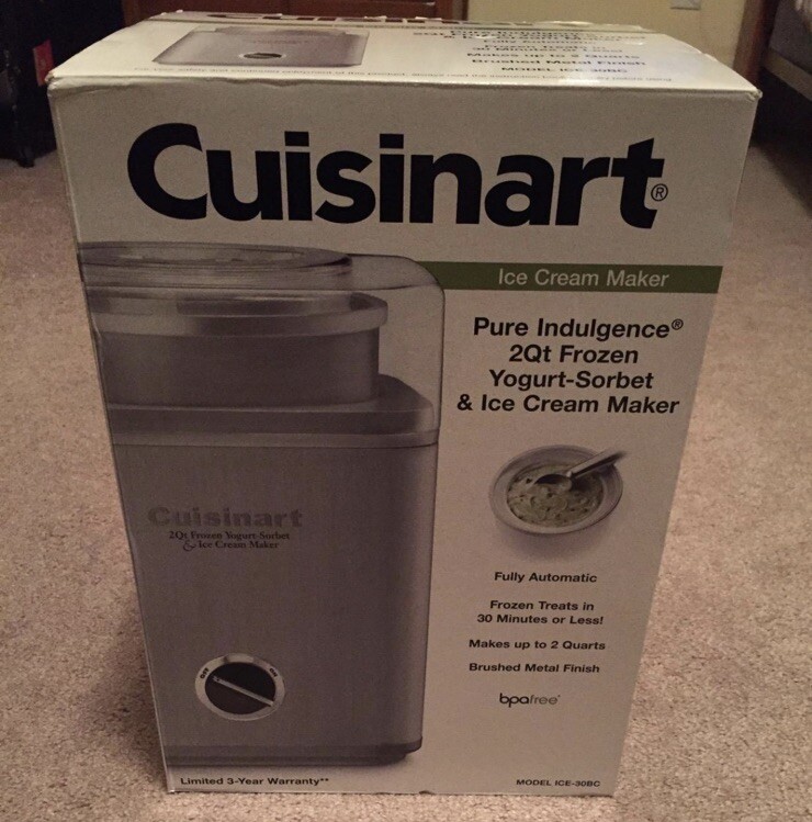 Cuisinart 2.0 Qt Ice Cream Maker