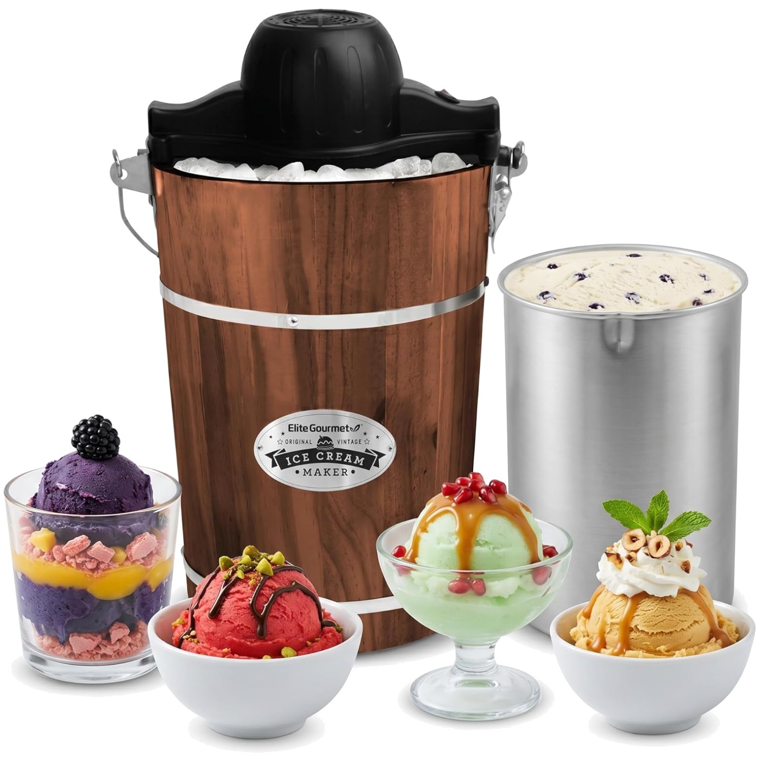 Old-Fashioned Ice Cream Maker, 6-Qt Capacity