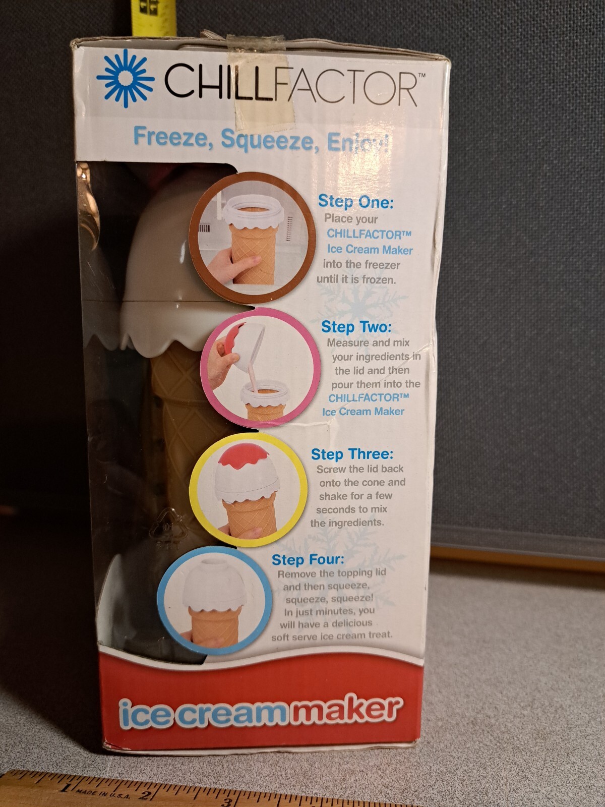 Chill Factor Ice Cream Maker Soft Serve In Minutes New Opened Box #2058L184