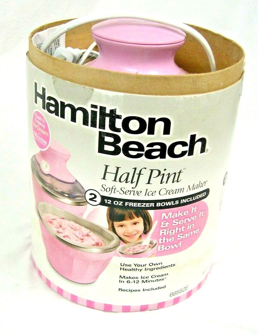 Hamilton Beach Half Pint Soft-Serve Ice Cream Maker Model #68552E