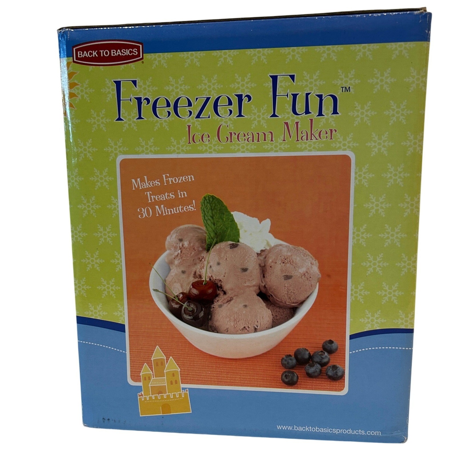NEW Back to Basics Freezer Fun Ice Cream Maker Yogurt Sorbet Dessert Machine