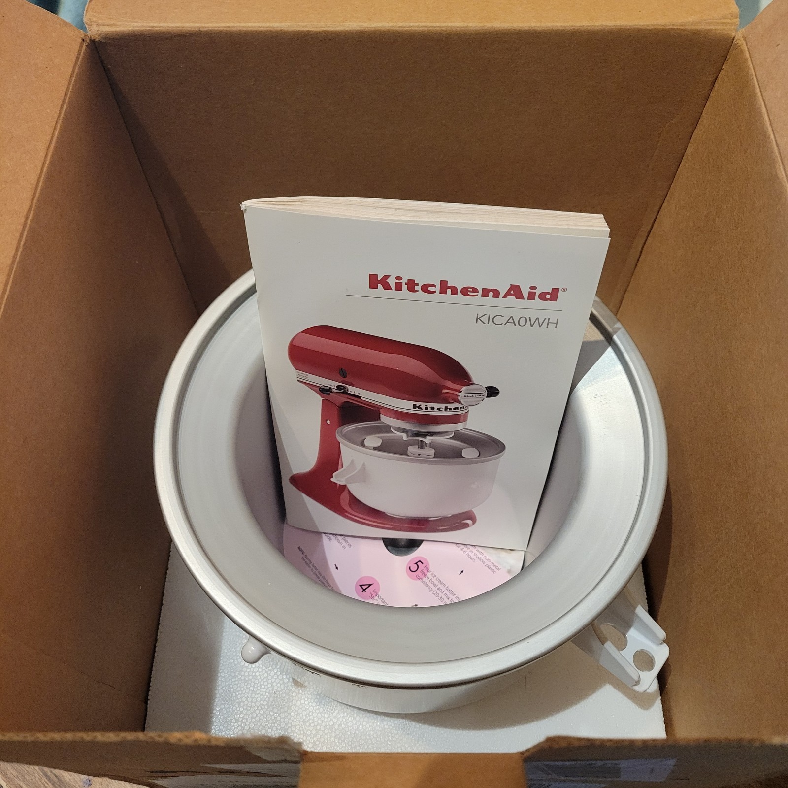 KITCHENAID ICE CREAM MAKER KICAOWH , THE FREEZE BOWL ONLY !!!