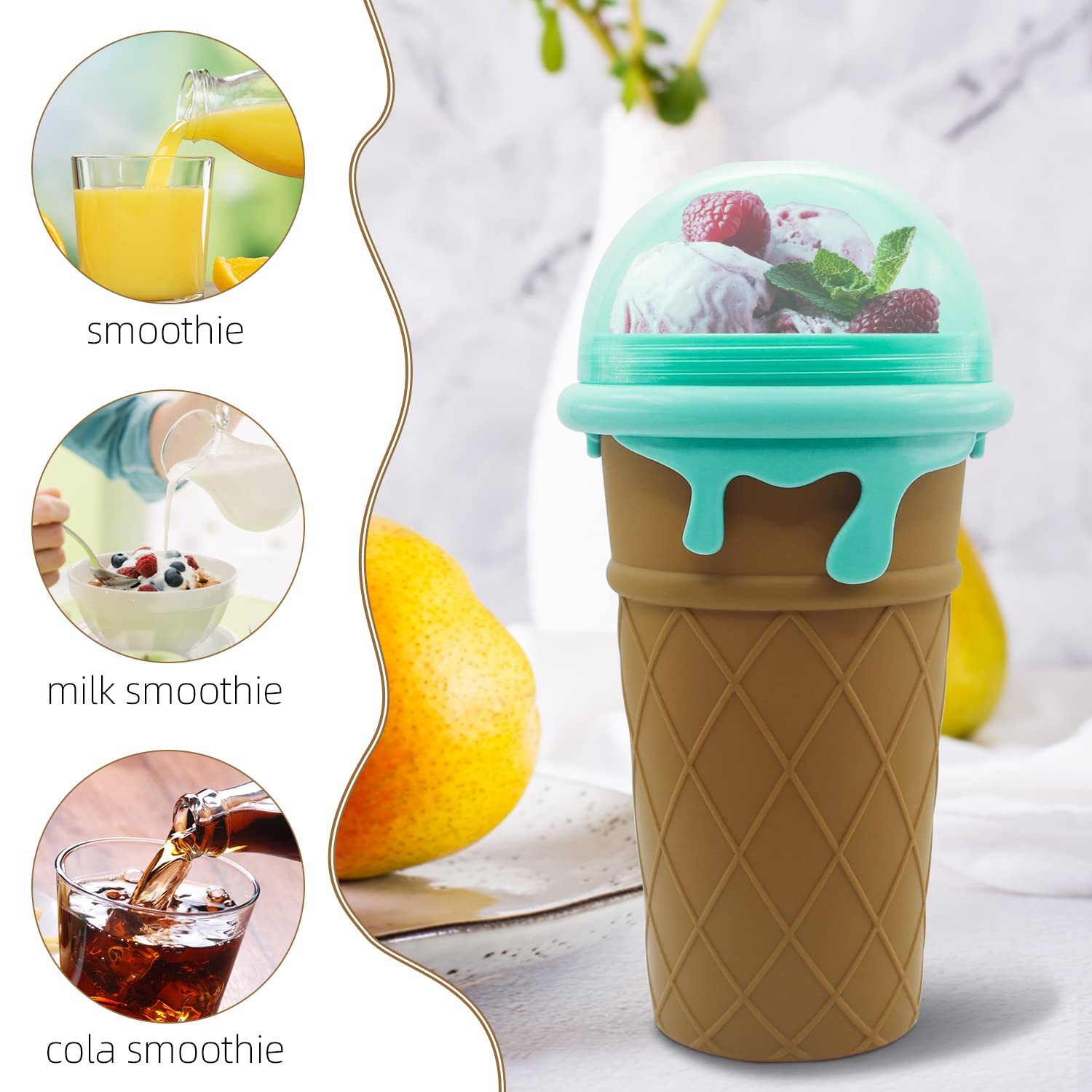Slushy Cup 500ML Frozen Magic Maker Cooling Cup Freeze Mug Milkshake Smoothie…