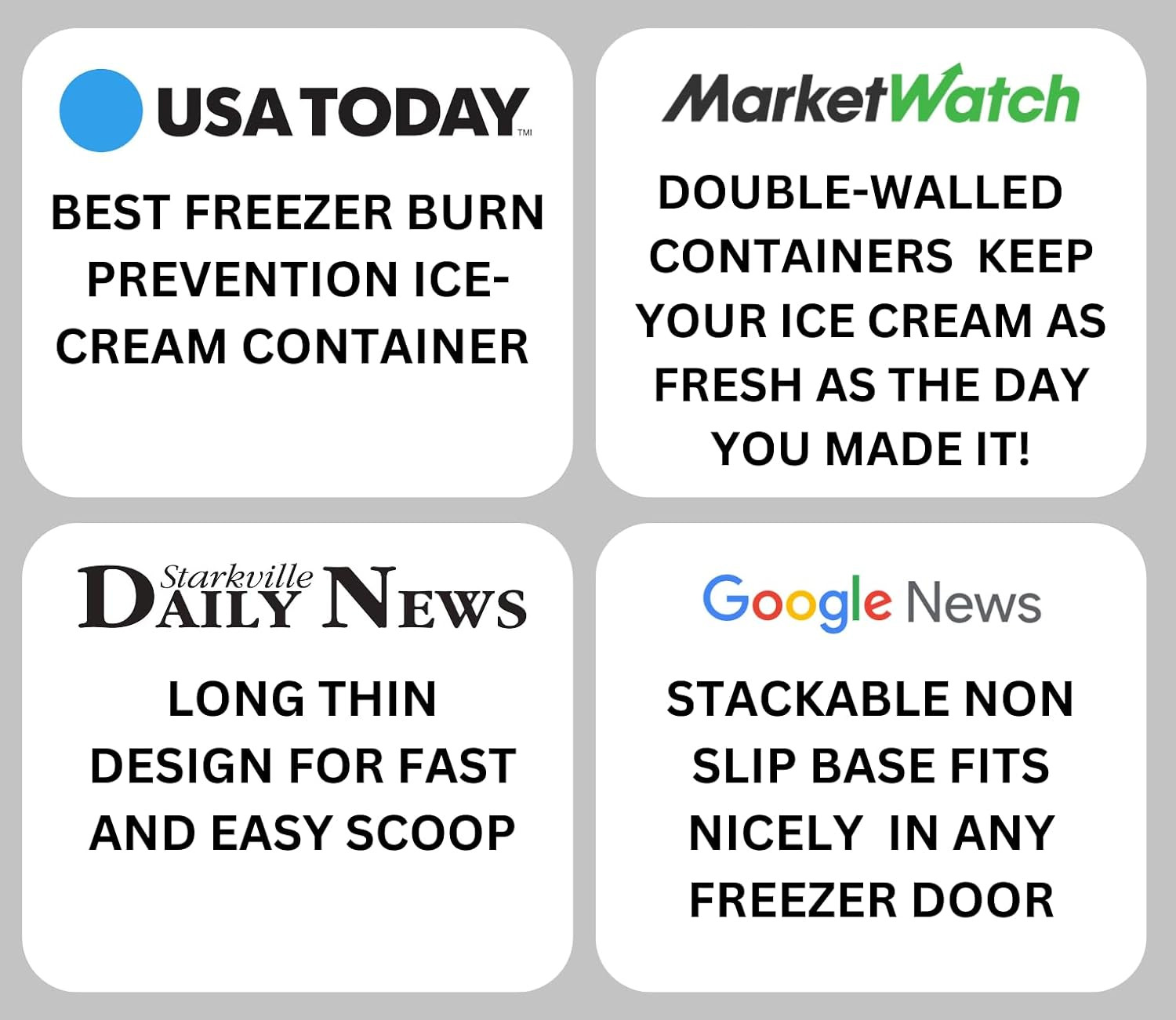 Ice Cream containers for homemade ice cream, Reusable Storage Freezer ice cream