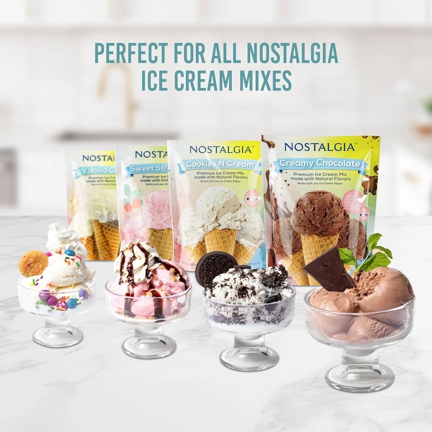 Create Homemade Ice Cream in 40 Mins – 2QT Stainless Steel Maker with Mix-Ins