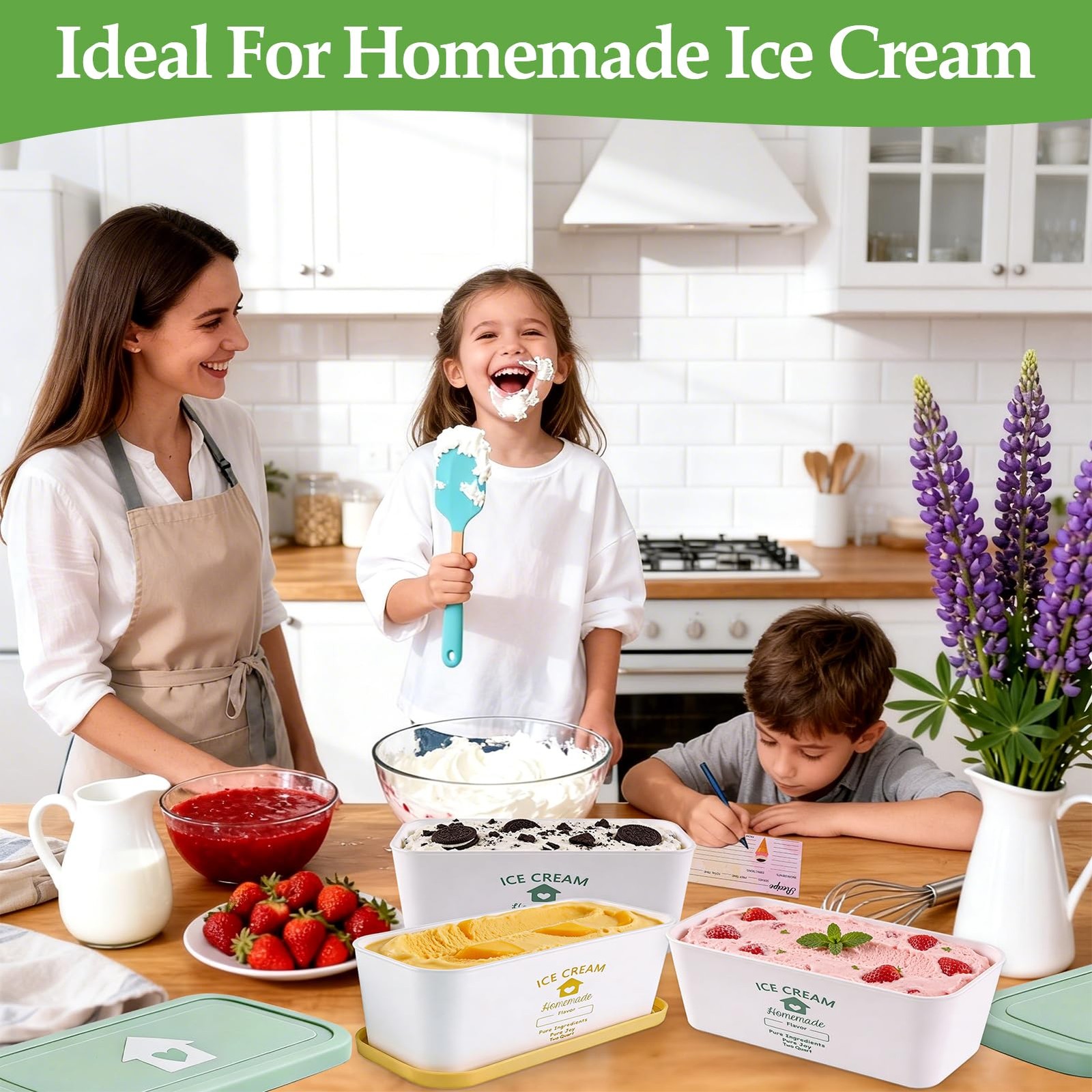 cyrico 2qt Ice Cream Containers 2 Pack